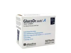 شرائط قياس سكر الدم Gluco Dr Auto A عبوة 50 شريط