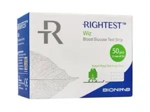 شرائط قياس سكر الدم Rightest Wiz عبوة 50 شريط