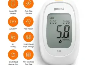 جهاز قياس نسبة السكر فى الدم ماركة يوويل Yuwell علبة 60 شريط و 100 شكاكه هدية 1