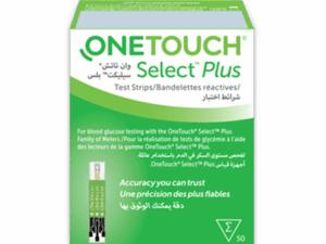 شرائط جهاز السكر OneTouch Select Plus عبوة 50 شريط
